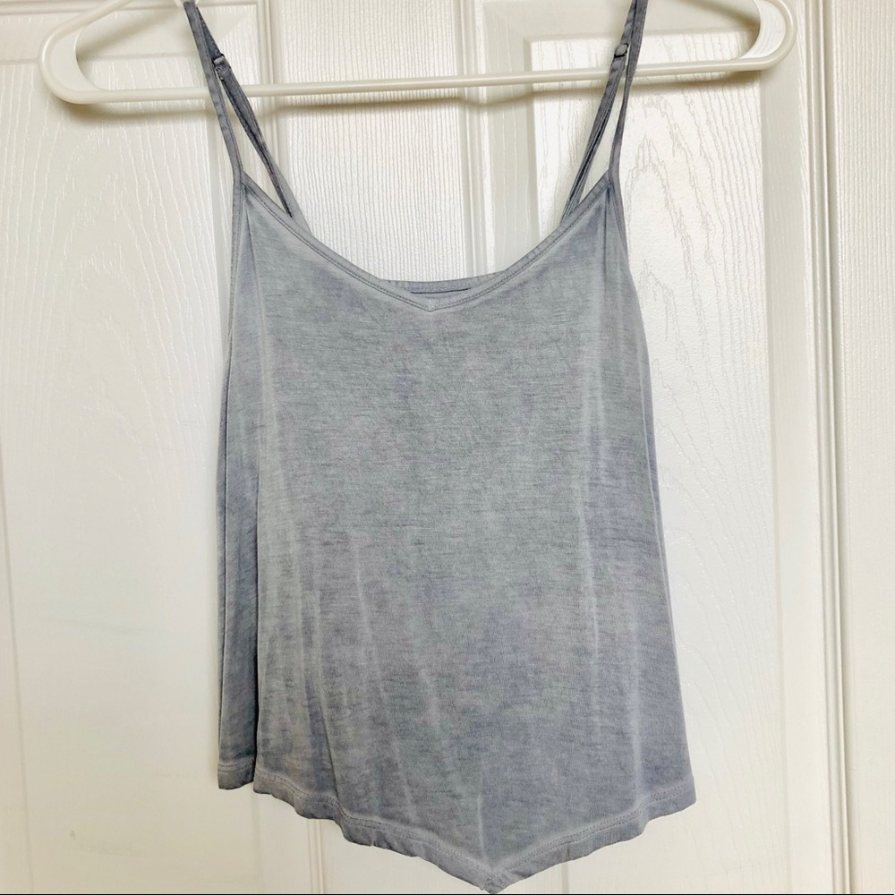 Light Heather blue cropped tank